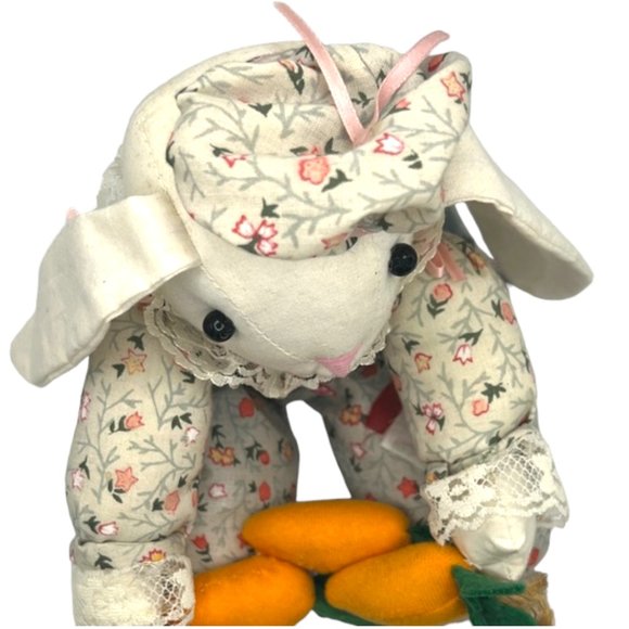 Vtg 70s SPRINGWATER COOKIE CO Primitive Bunny Rabbit Shelf Sitter Easter Nursery - Picture 2 of 10